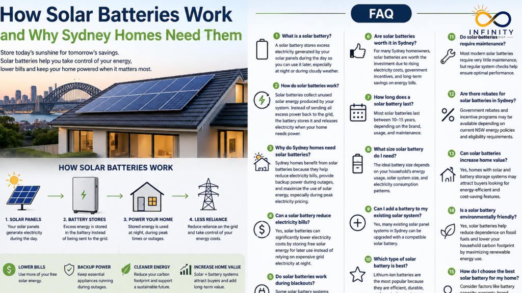 How Solar Batteries Work and Why Sydney Homes Need Them